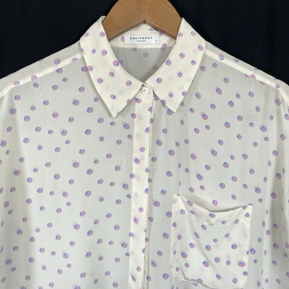Equipment Femme Womens Sleeveless Button Down Shirt S Preppy Minimalist Breezy